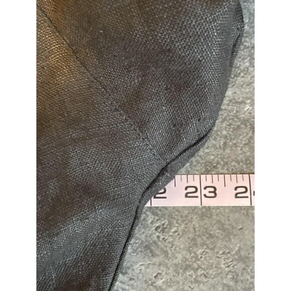 Vintage‎ Western Bolero Jacket Womens M Black Linen Leather Embellished 80s USA - Picture 9 of 11